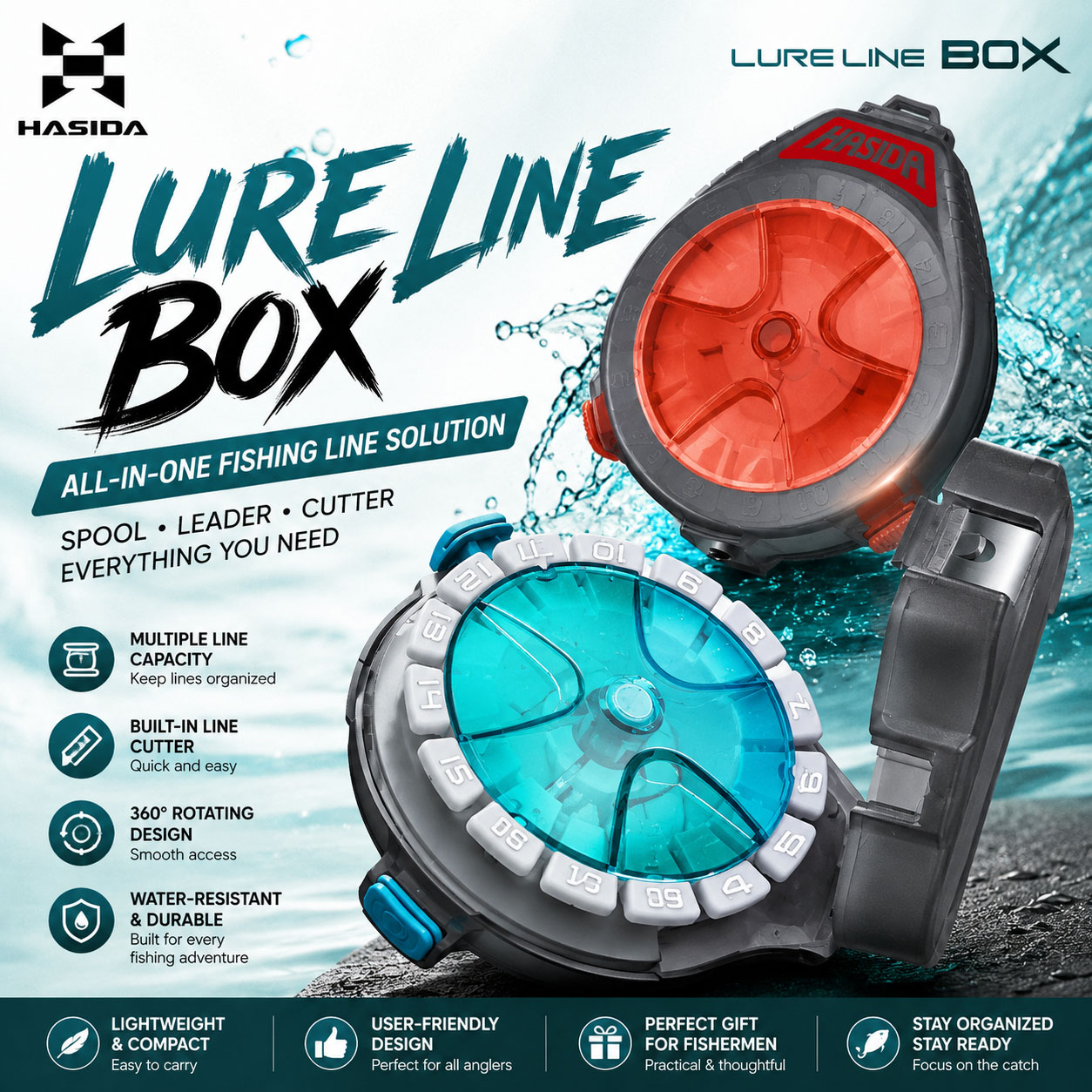 Fishing Line Box - 하시다 서브 라인 박스 낚시 도구